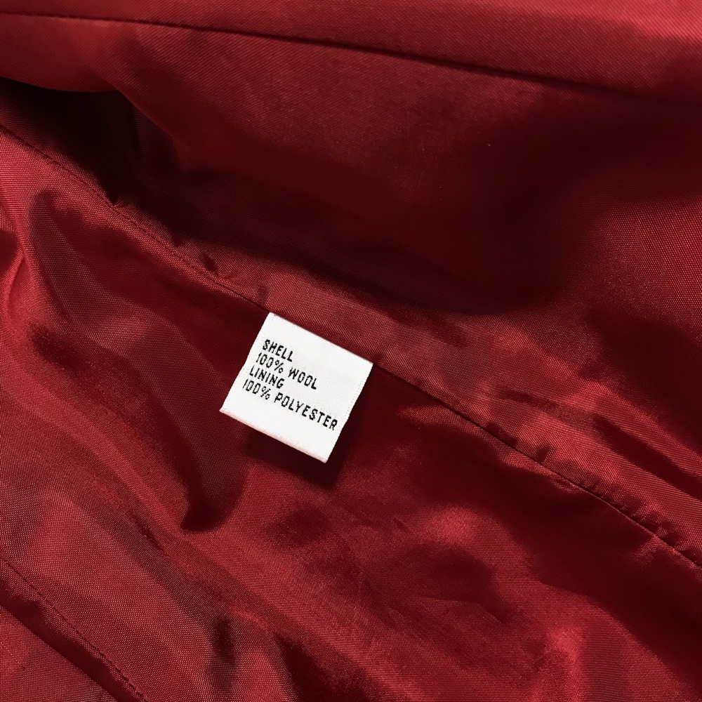 Talbots | Red 3 Button Wool Blazer - image 7